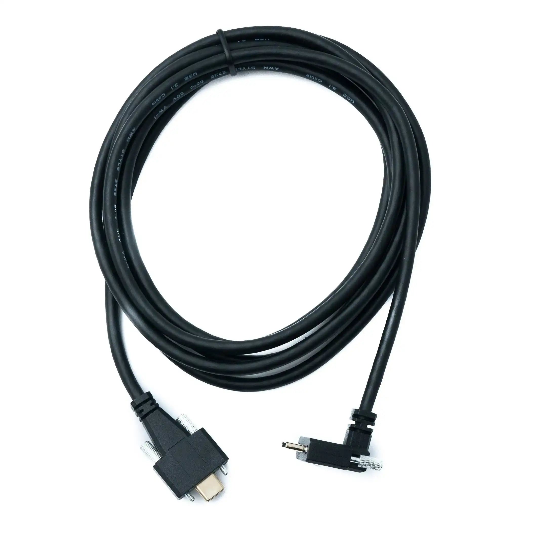 USB 3.1 Gen 2 Kabel 2 m Typ C Stecker Zu Stecker Panel Mount Winkel 10 Gbit Pro Sekunde 100W