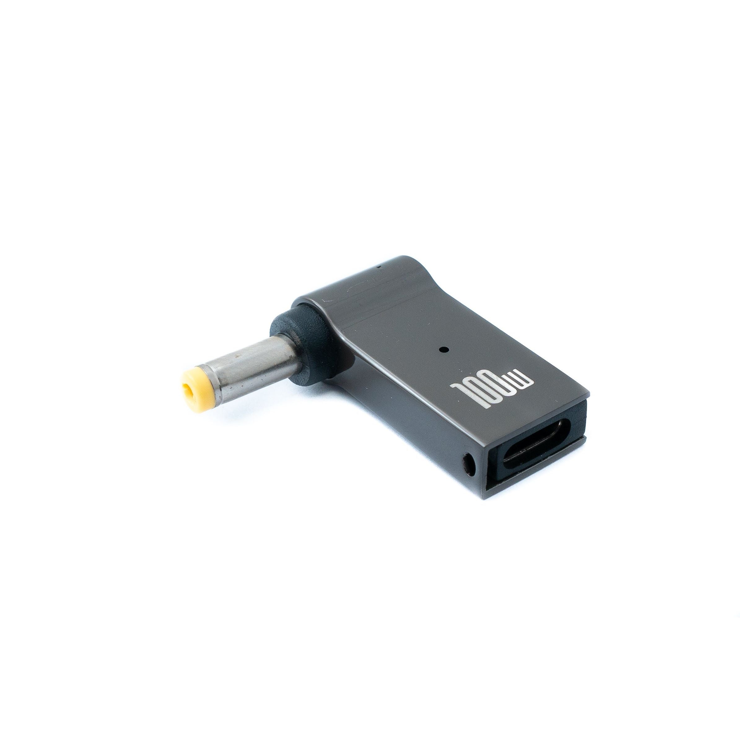 SYSTEM-S USB C Adapter Typ C Stecker Zu DC 20V 4,8 x 1,7 mm Buchse Grau Kompakt und Zuverlässig