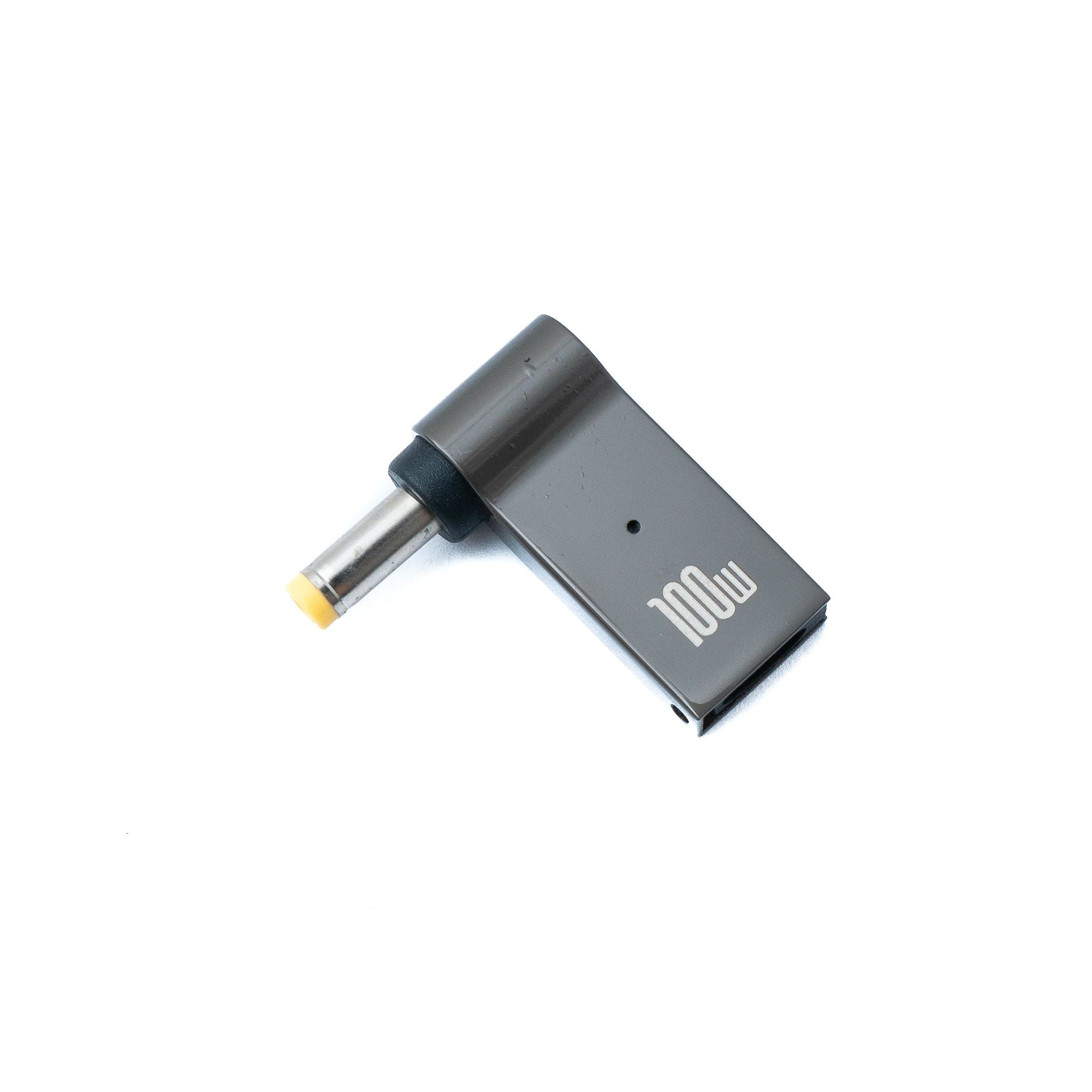 SYSTEM-S USB C Adapter Typ C Stecker Zu DC 20V 4,8 x 1,7 mm Buchse Grau Kompakt und Zuverlässig