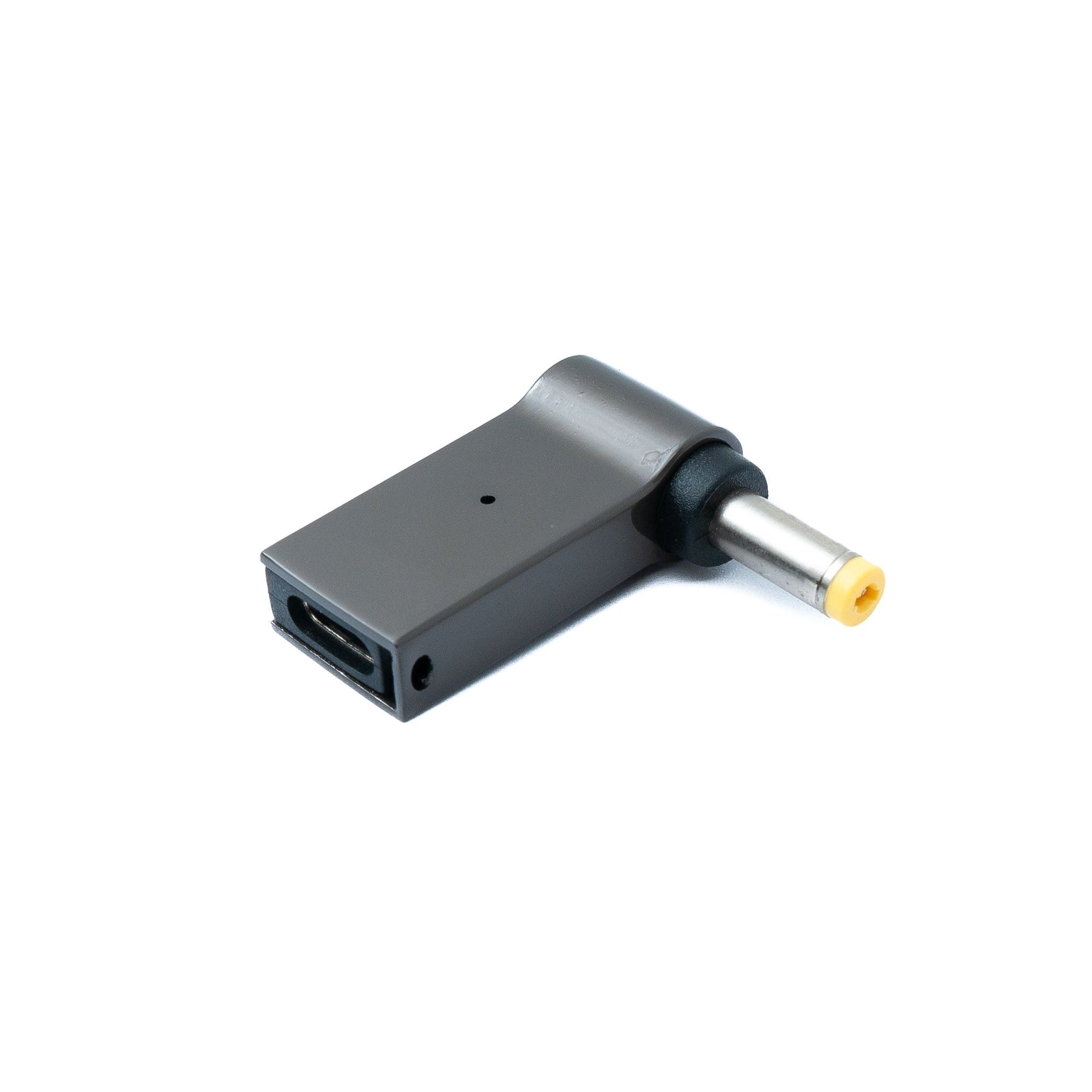 SYSTEM-S USB C Adapter Typ C Stecker Zu DC 20V 4,8 x 1,7 mm Buchse Grau Kompakt und Zuverlässig