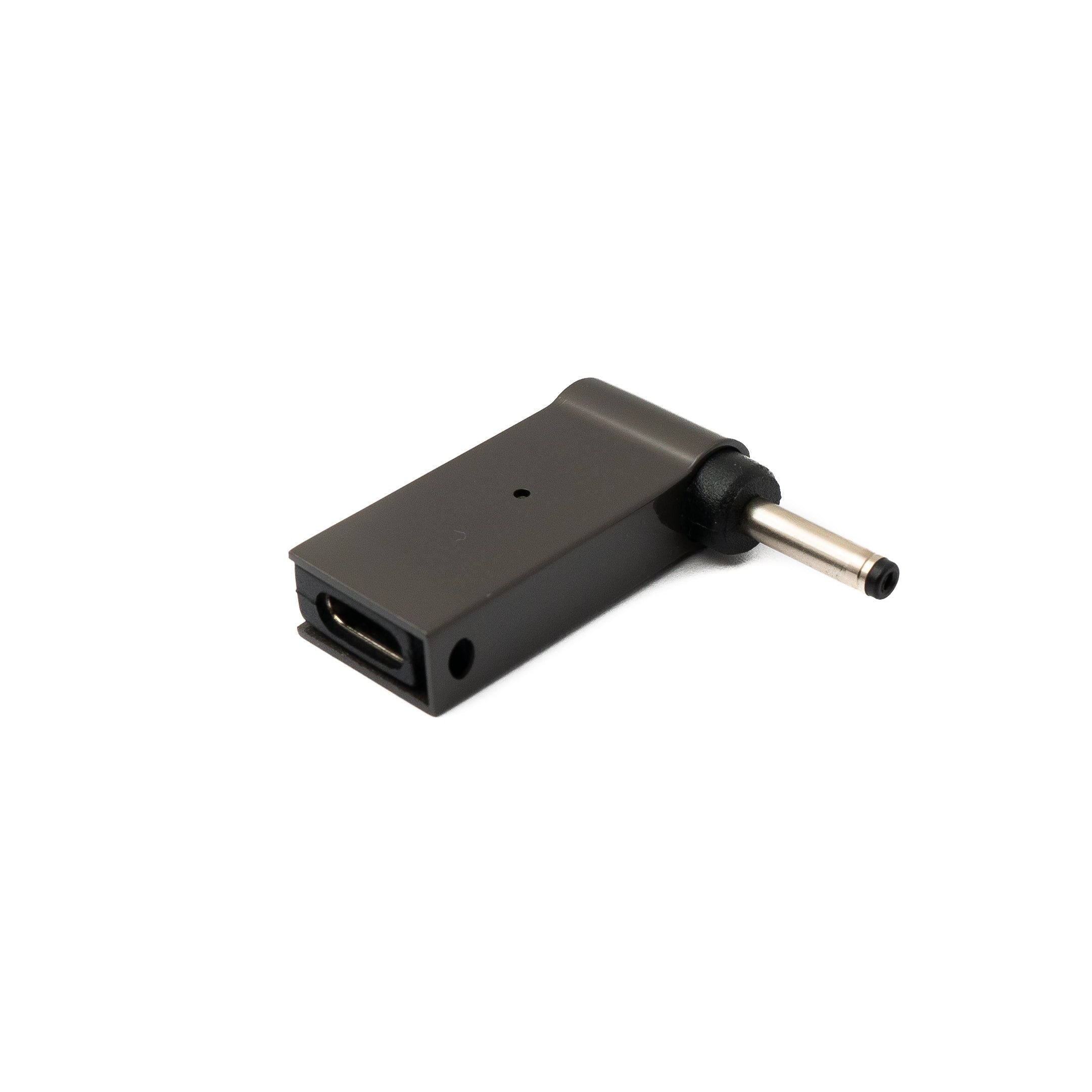 SYSTEM-S USB 3.1 Adapter Typ C Stecker zu DC 20V 3,0 x 1,1 mm Buchse in Grau