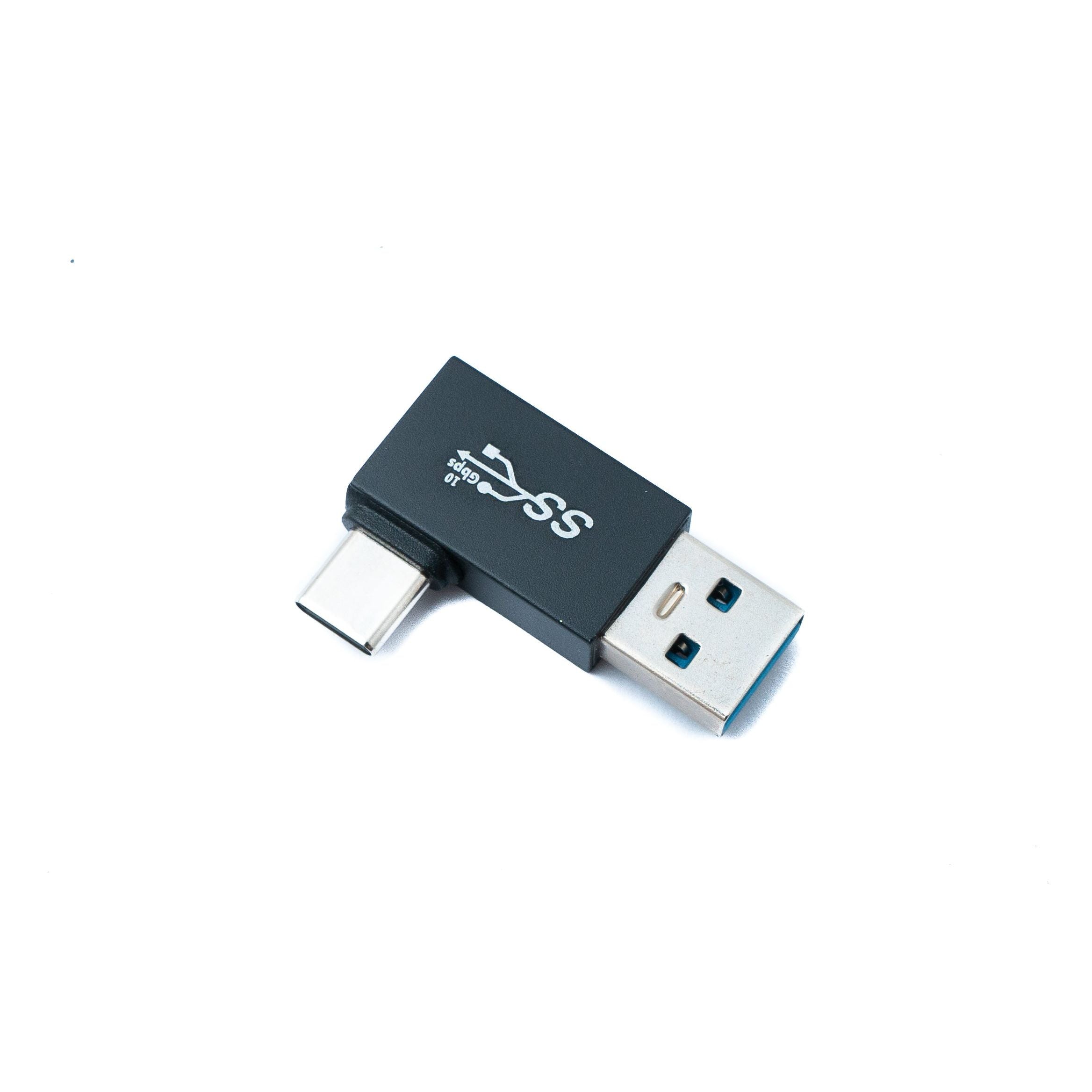 USB 3.0 Adapter Typ A Auf USB C Winkelstecker Schwarz 5 Gbit Pro Sekunde High Speed