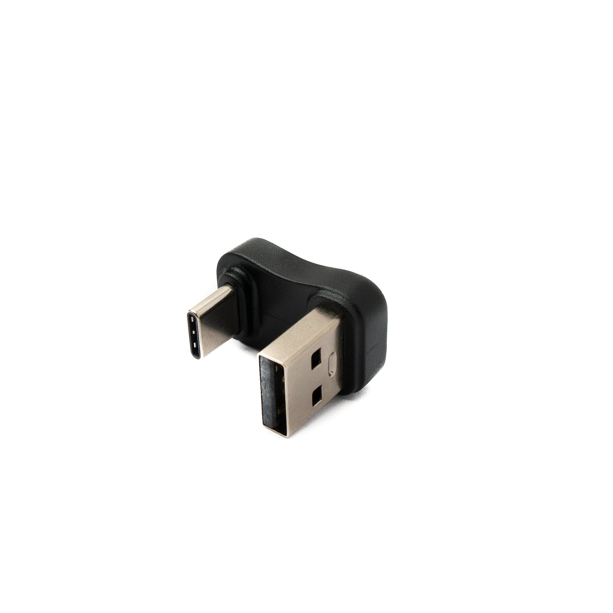 USB A Zu USB C 3.1 Adapter Mit 180 Grad U Turn Winkel Schwarz Hohe Geschwindigkeit 480 Mbit Sekunde