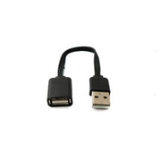 USB 2.0 Kabel 13 cm Typ A Stecker Zu Buchse Flach Schwarz Flexible Platzsparende Verbindung
