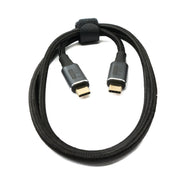 SYSTEM-S USB4 USB Kabel 80 cm Typ C Stecker zu Stecker 40 Gbit/s USB 4.0 geflochten Schwarz