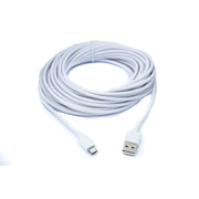 System-S USB 2.0 Kabel 100 cm Micro-B zu Typ-A Hochwertiges Lade- und Datenkabel Weiß