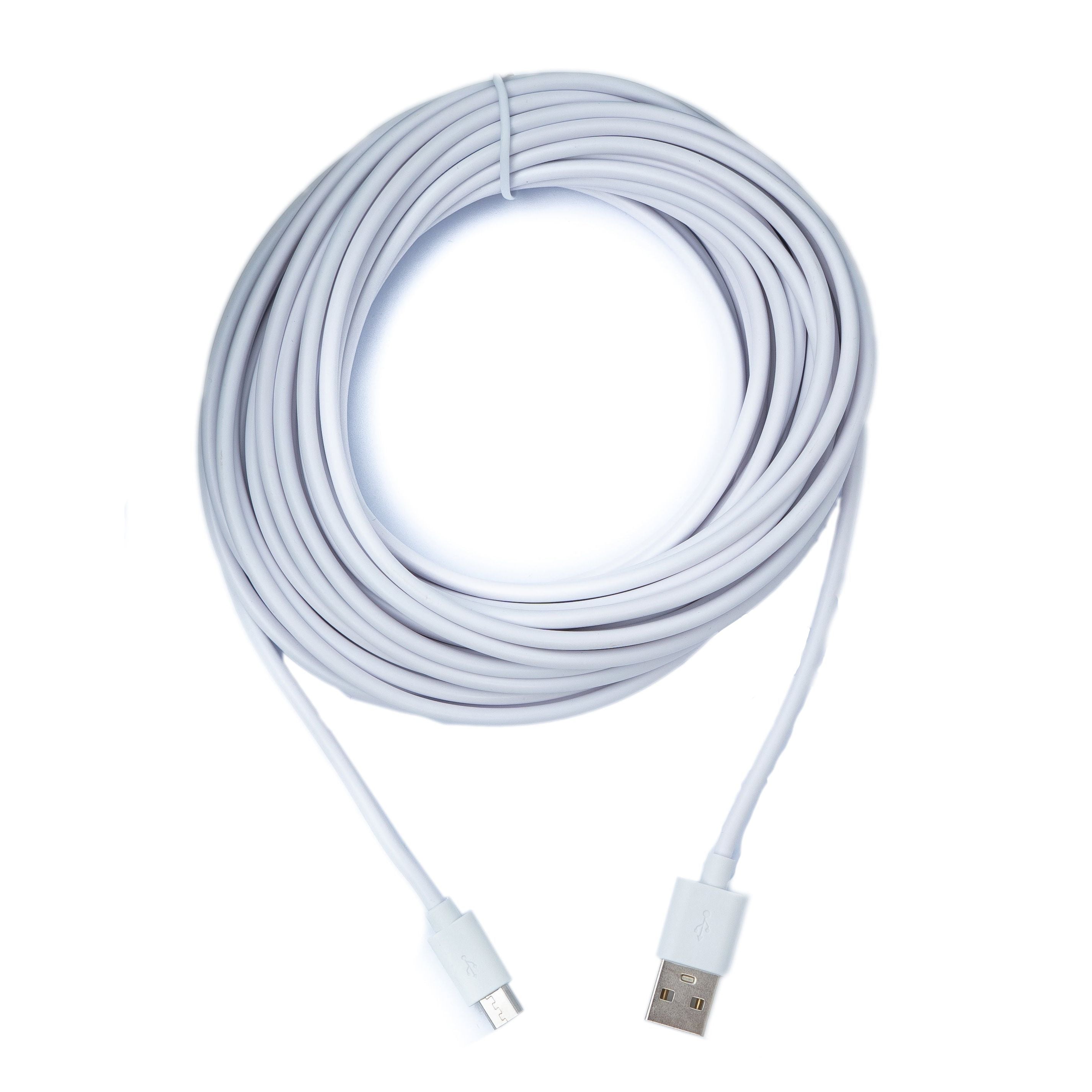 System-S USB 2.0 Kabel 100 cm Micro-B zu Typ-A Hochwertiges Lade- und Datenkabel Weiß