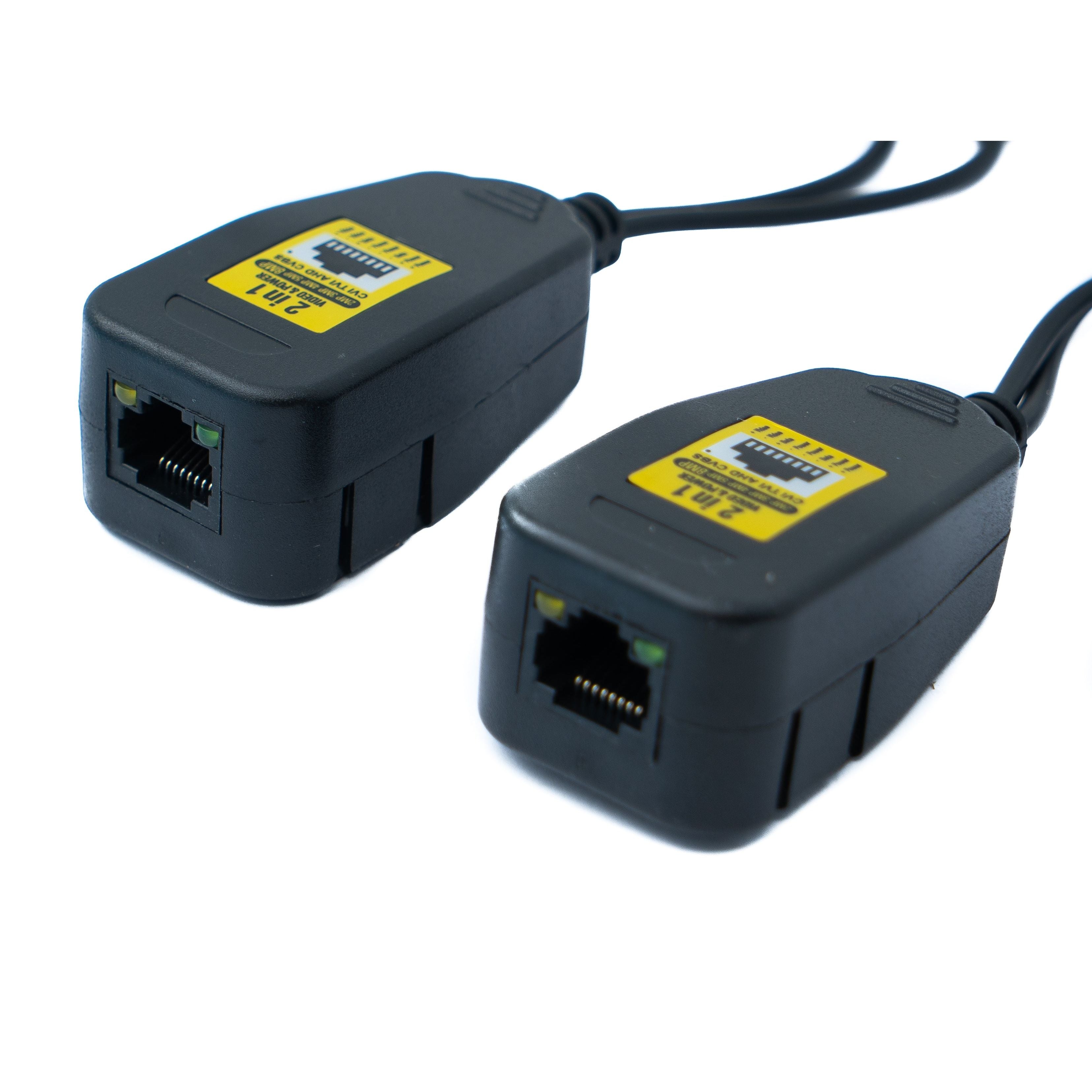 CCTV Kabel Adapter 2 In 1 RJ45 Zu BNC DC Power Video HD-CVI HD-TVI HD-AHD Kompatibel Schwarz