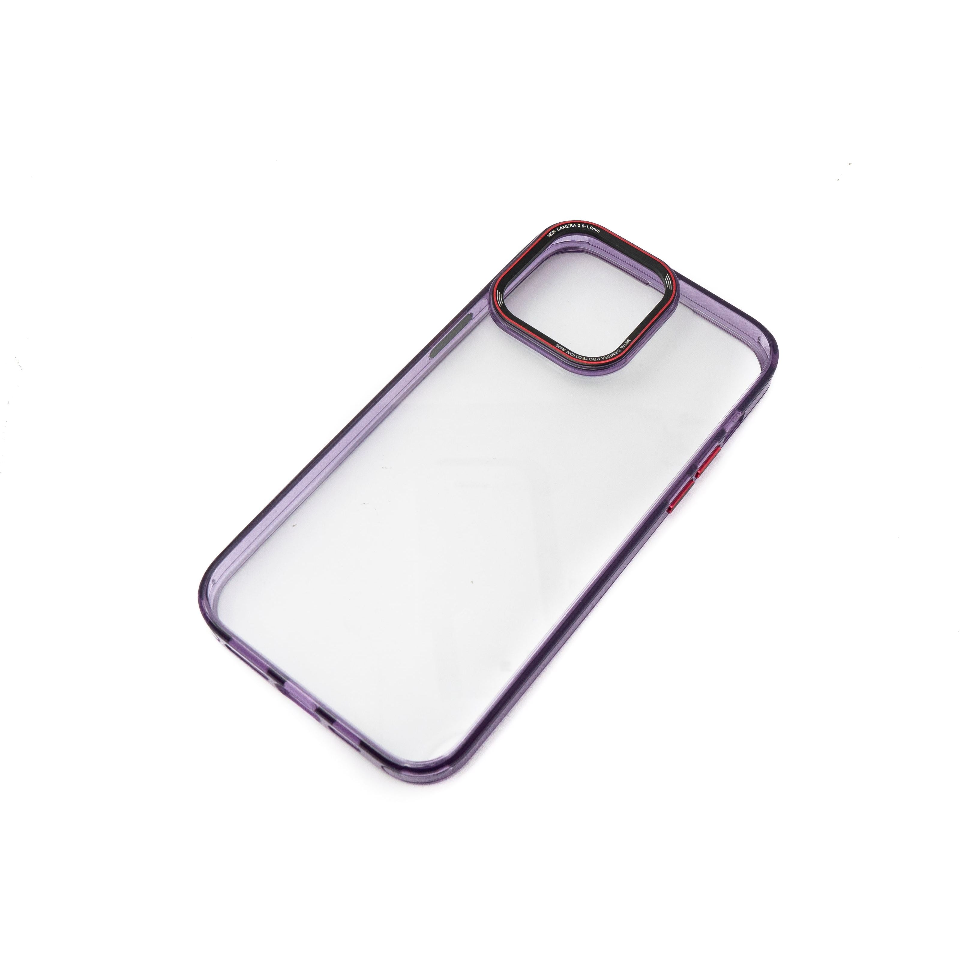 TPU Schutzhülle Lila Transparent Für iPhone 14 Pro Max Stoßfest Mit Kamera Und Knopfschutz