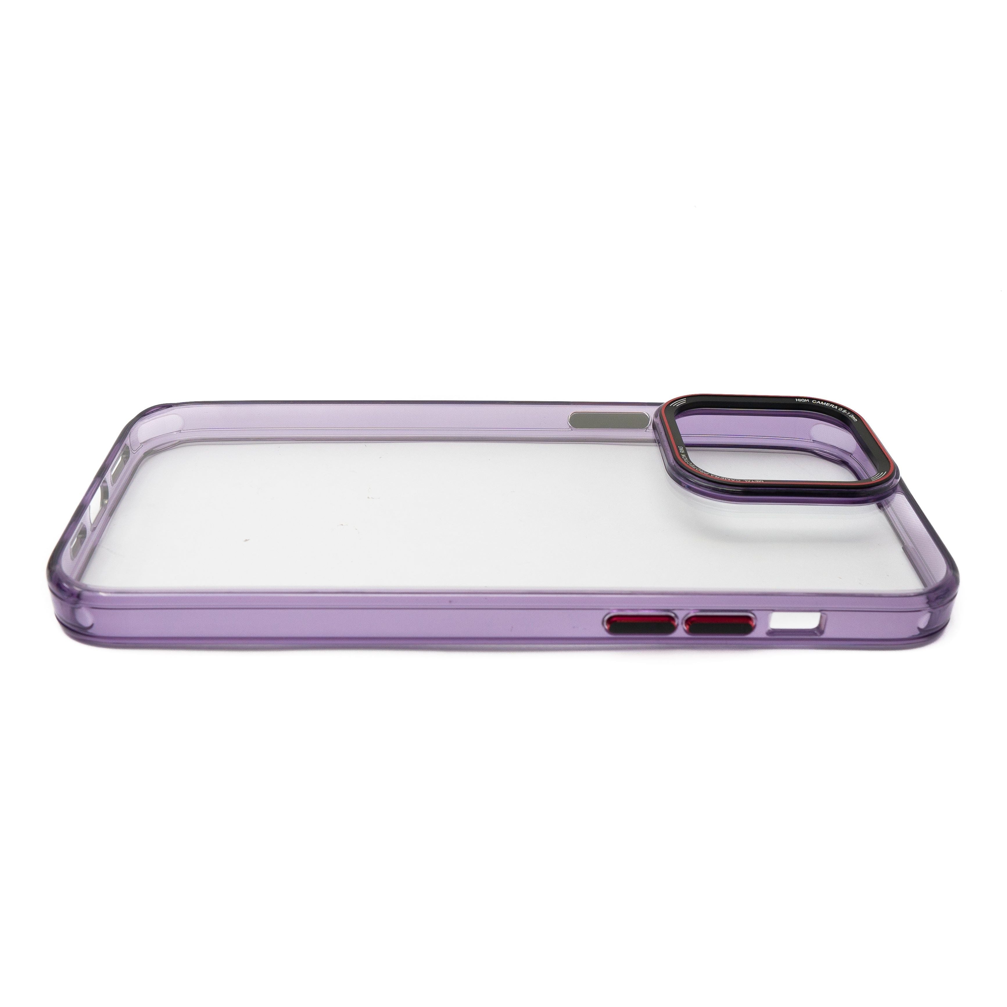 TPU Schutzhülle Lila Transparent Für iPhone 14 Pro Max Stoßfest Mit Kamera Und Knopfschutz