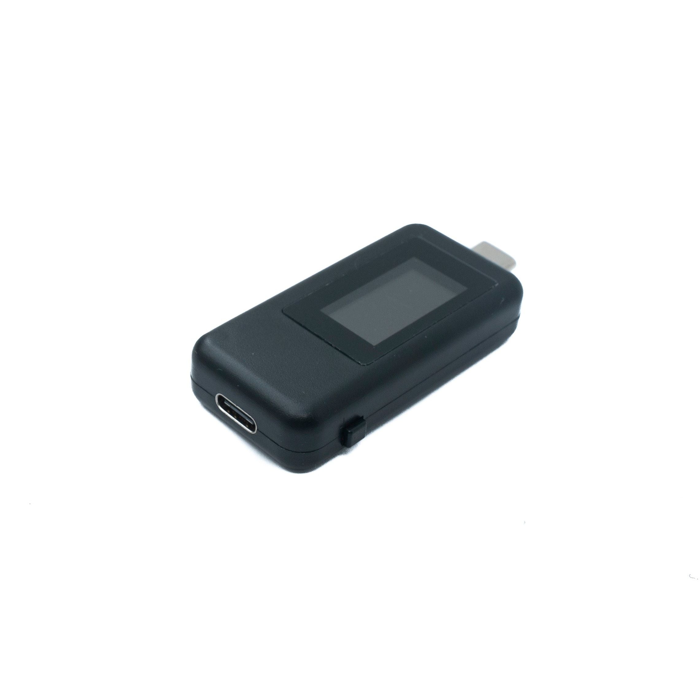 SYSTEM-S USB 3.1 Multimeter Spannung Watt Leistung Messgerät Typ C Tester in Schwarz