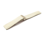 Weißes Lederarmband 20 mm Mit Faltschließe Passend Für Samsung Galaxy Watch 5 Und 4