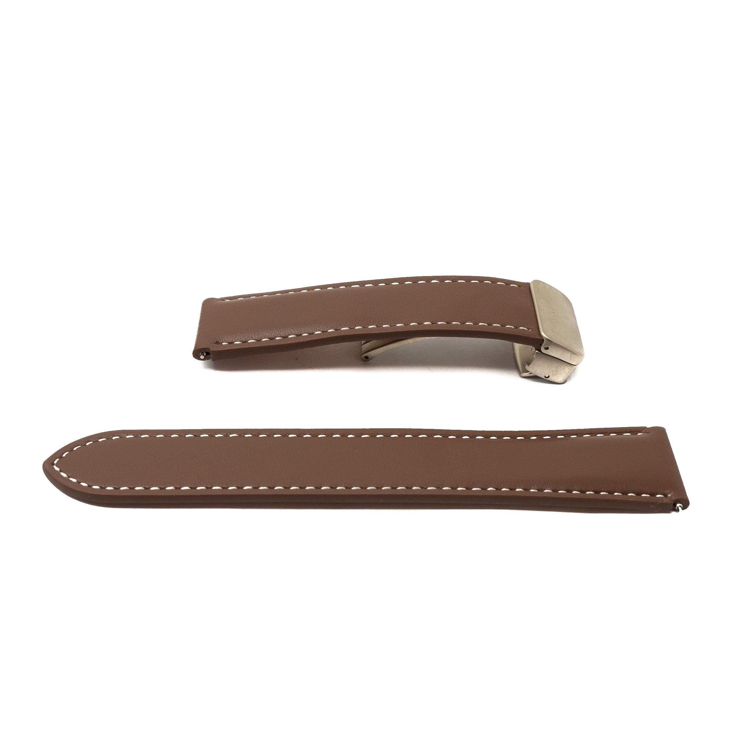 Braunes Lederarmband 20 mm Mit Faltschließe Passgenau Für Samsung Galaxy Watch 5 4