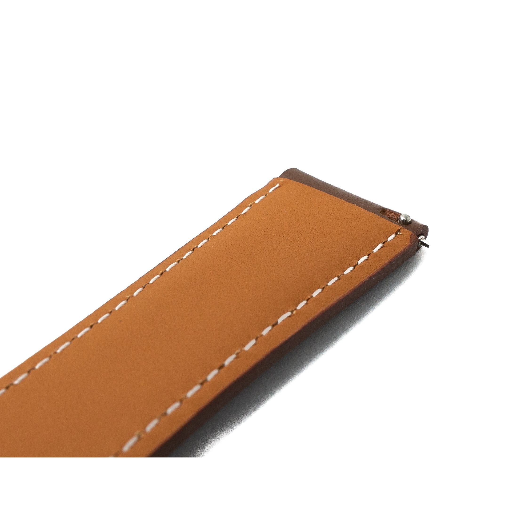 Braunes Lederarmband 20 mm Mit Faltschließe Passgenau Für Samsung Galaxy Watch 5 4