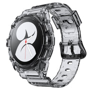 System-S Hülle Und Armband TPU Für Samsung Galaxy Watch 5 4 40 Mm Transparent Schwarz Schutz