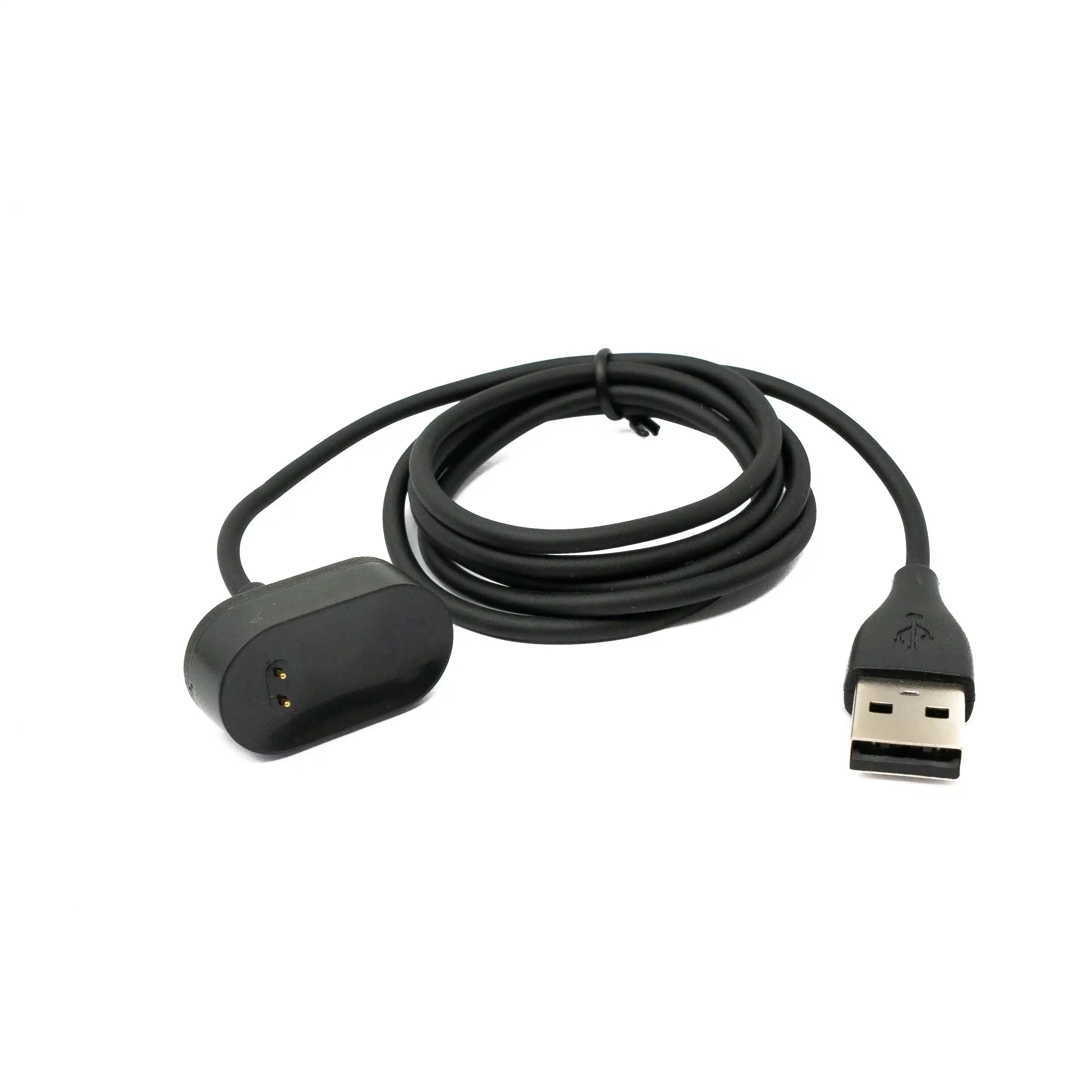 SYSTEM-S USB 2.0 Kabel 92 cm Ladekabel für Fitbit Inspire HR Ace 2 Smartwach in Schwarz