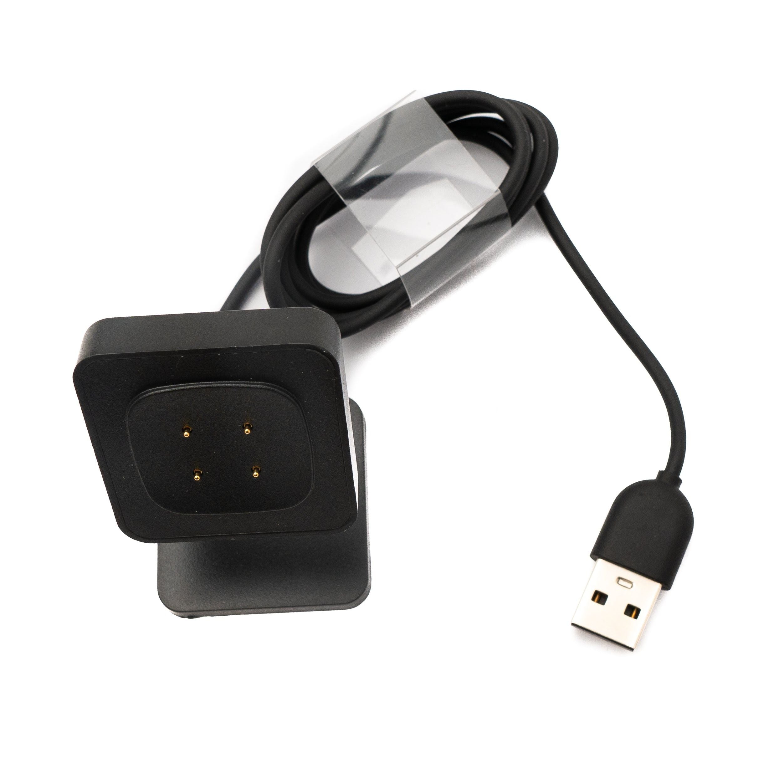 System-S USB 2.0 Ladestation Für Fitbit Versa 3 4 Sense 1 2 Schwarz 93 Cm Kabel Lang