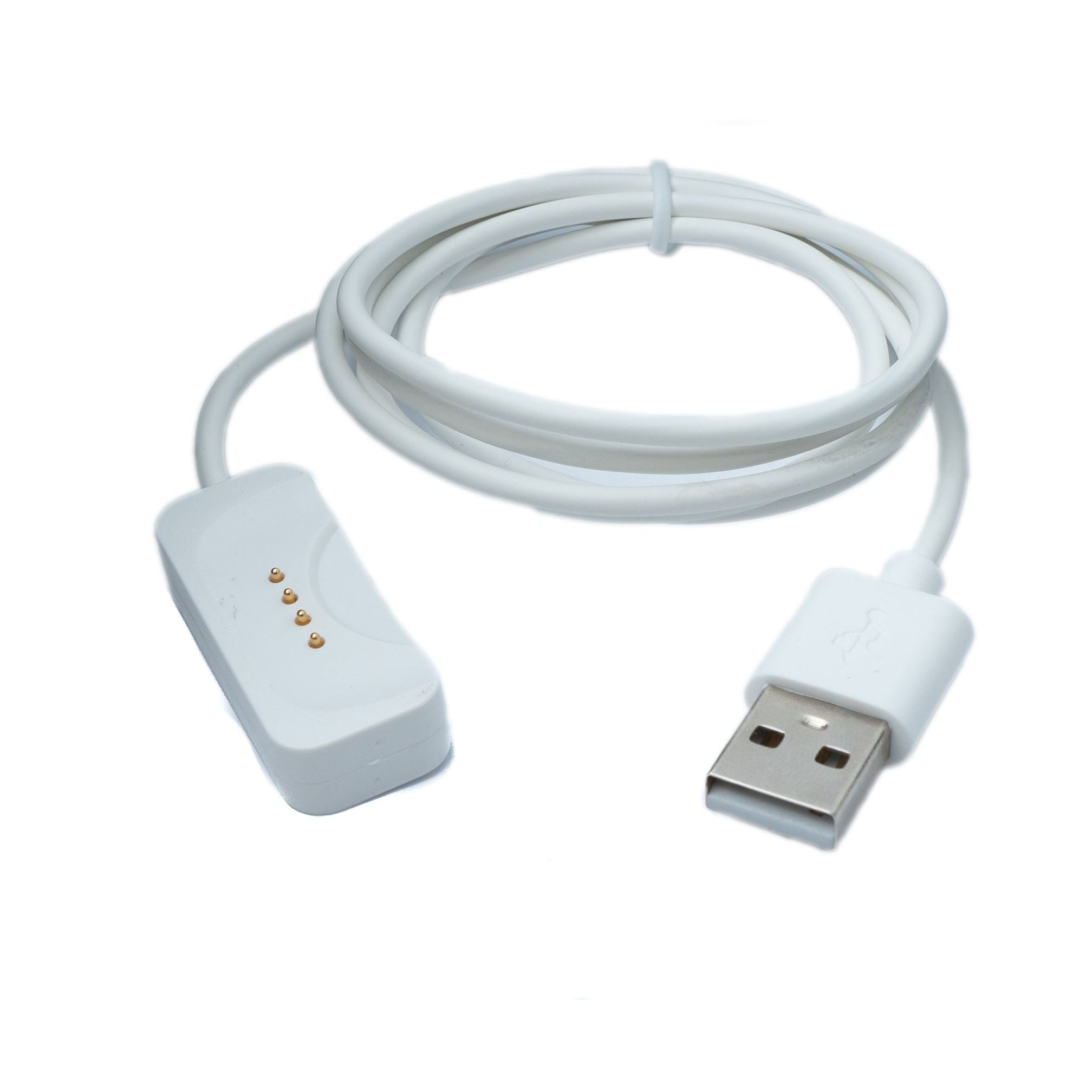 USB 2.0 Kabel 100 cm Oppo Watch 4 Pro 3 Pro 4 3 2 1 OnePlus Watch 2 Magnetisch Lade Kabel Weiß