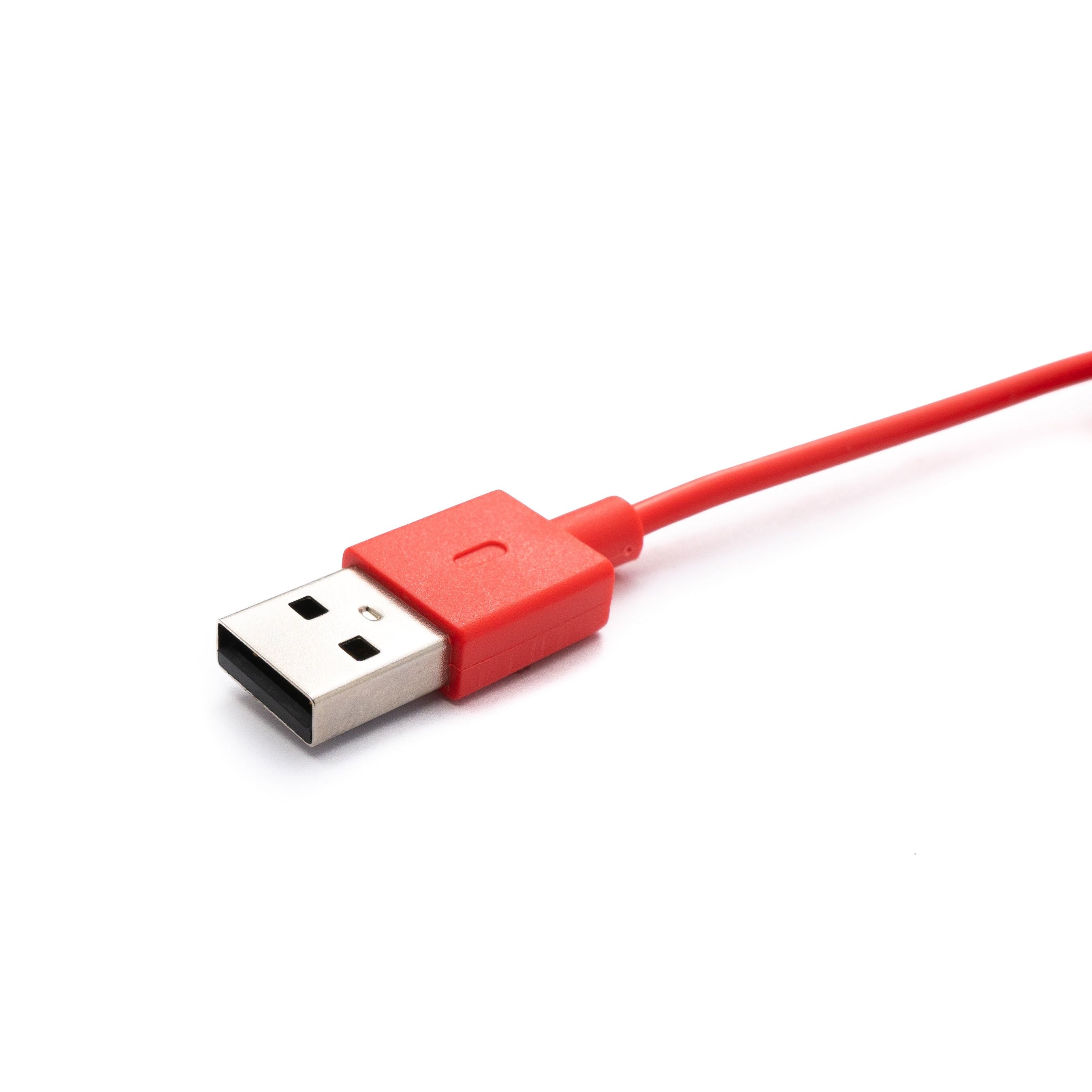USB 2.0 Kabel 100 cm  für Oppo Watch 4 3 2 1 pro SE für OnePlus Watch 2 in Rot