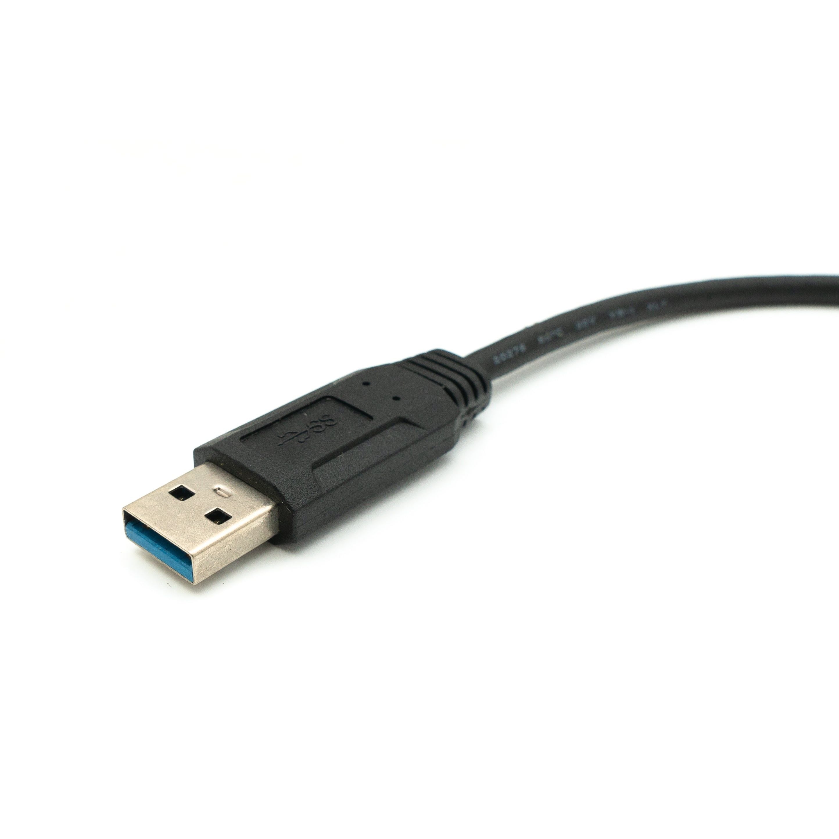 SystemS USB 3.0 Kabel 30 Cm Micro B Auf USB A Winkel Stecker Rechtwinklig Schwarz Lade Und Datenkabel