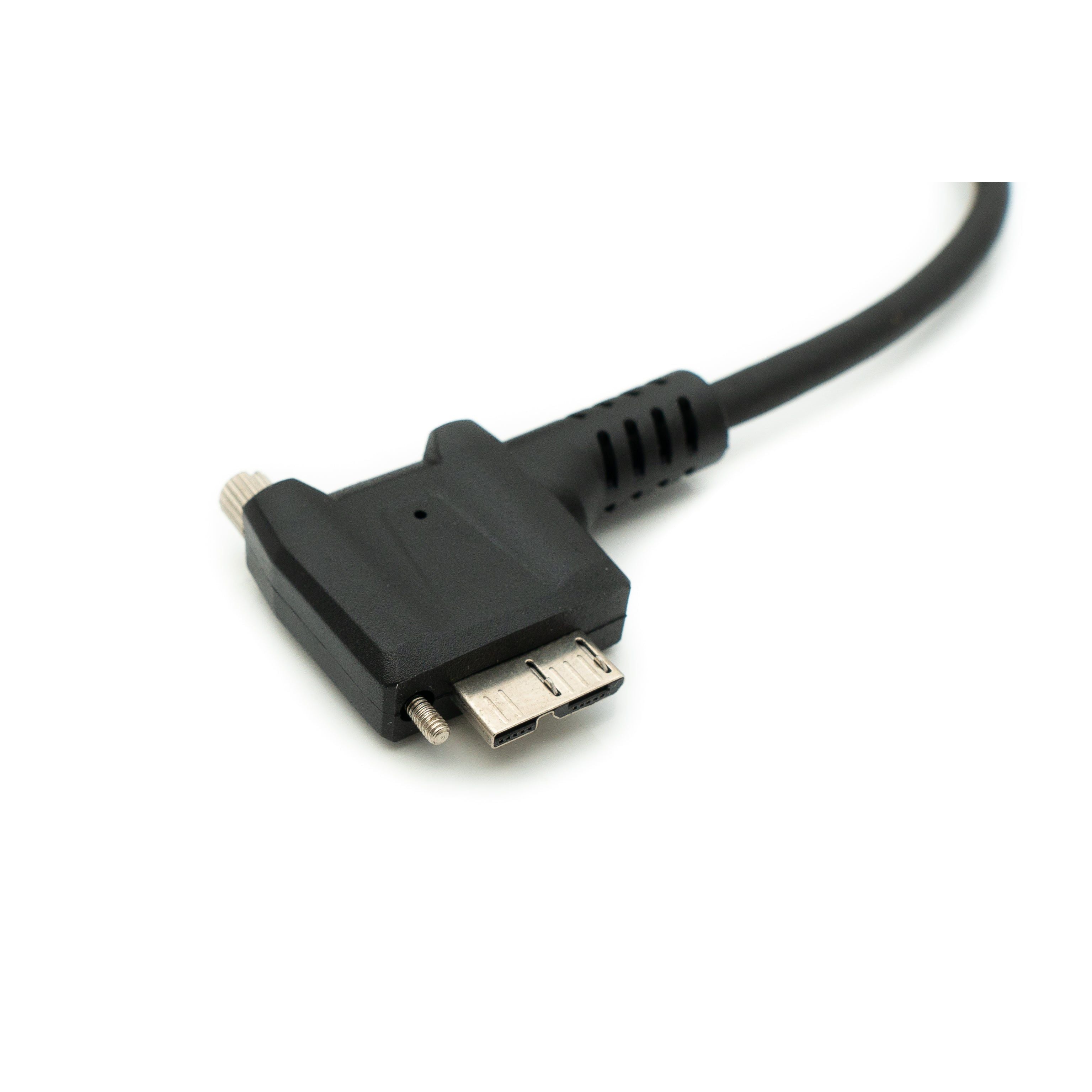 SystemS USB 3.0 Kabel 30 Cm Micro B Auf USB A Winkel Stecker Rechtwinklig Schwarz Lade Und Datenkabel