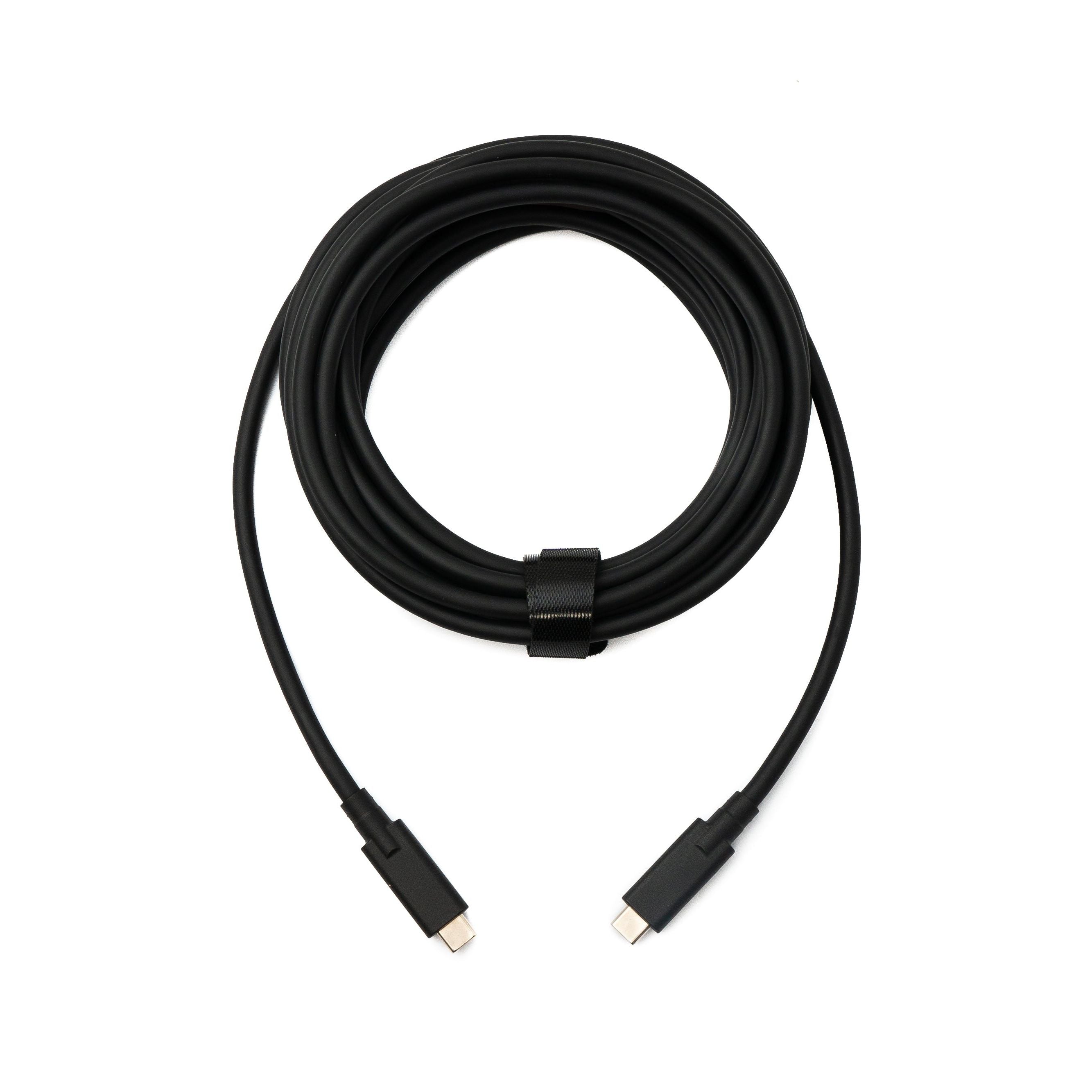 SYSTEM-S USB 3.2 Gen 2 Kabel Typ C Zu Typ C 5 m Schwarz Für Schnelle Datenübertragung Und Laden