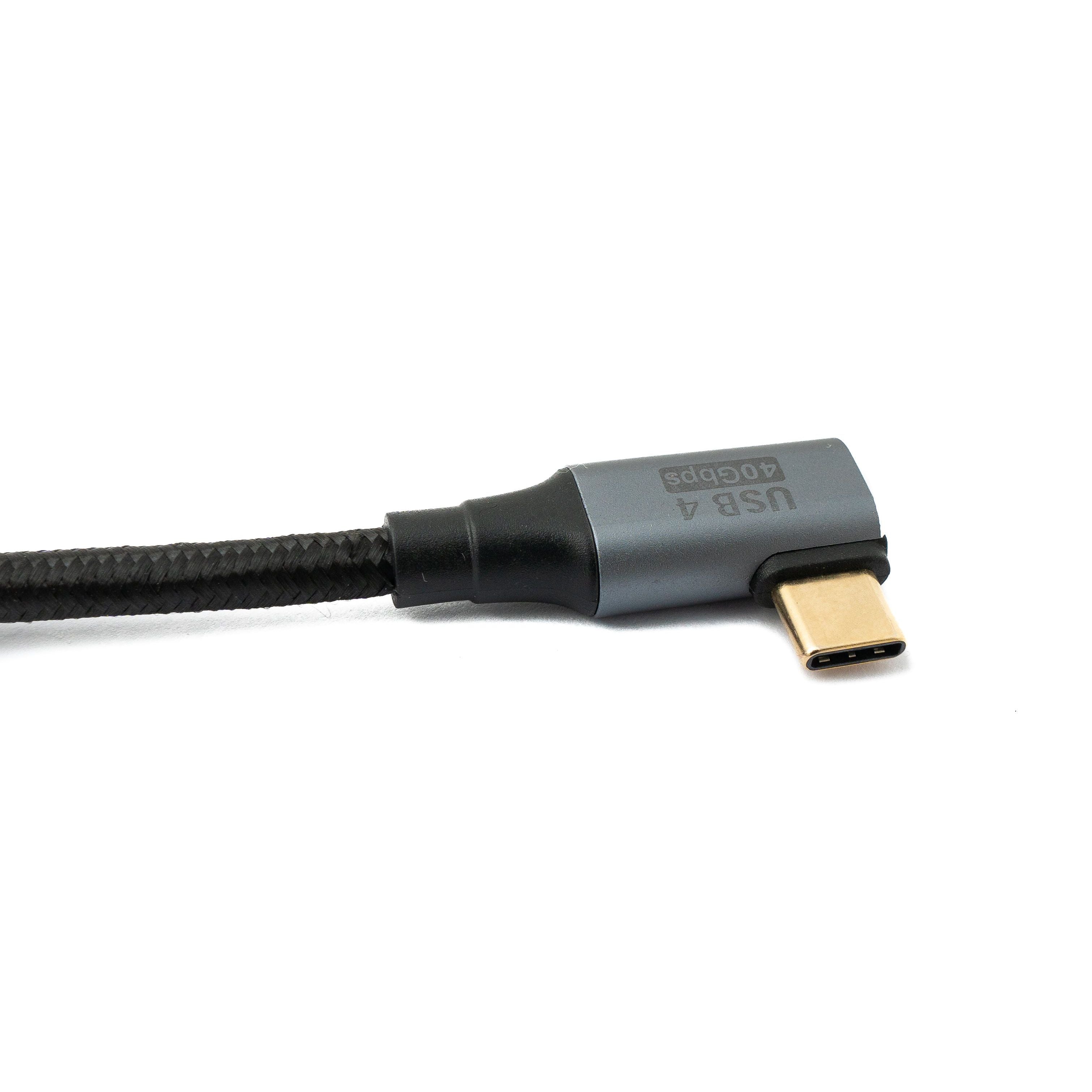 USB4 Kabel 30 cm Typ C Zu Typ C Geflochten Winkel Hochgeschwindigkeitskabel 40 Gbit Pro Sekunde