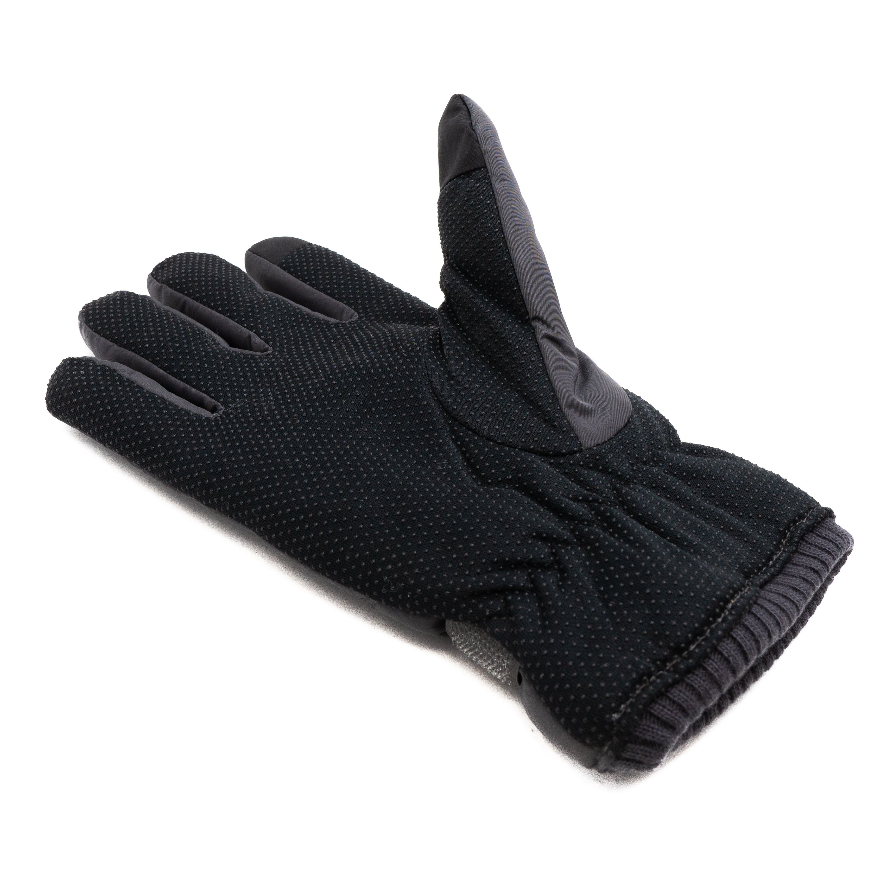 SYSTEM-S Antirutsch Handschuhe Touchscreen Kompatibel Aus Polyester Dunkelgrau Für Outdoor Einsatz