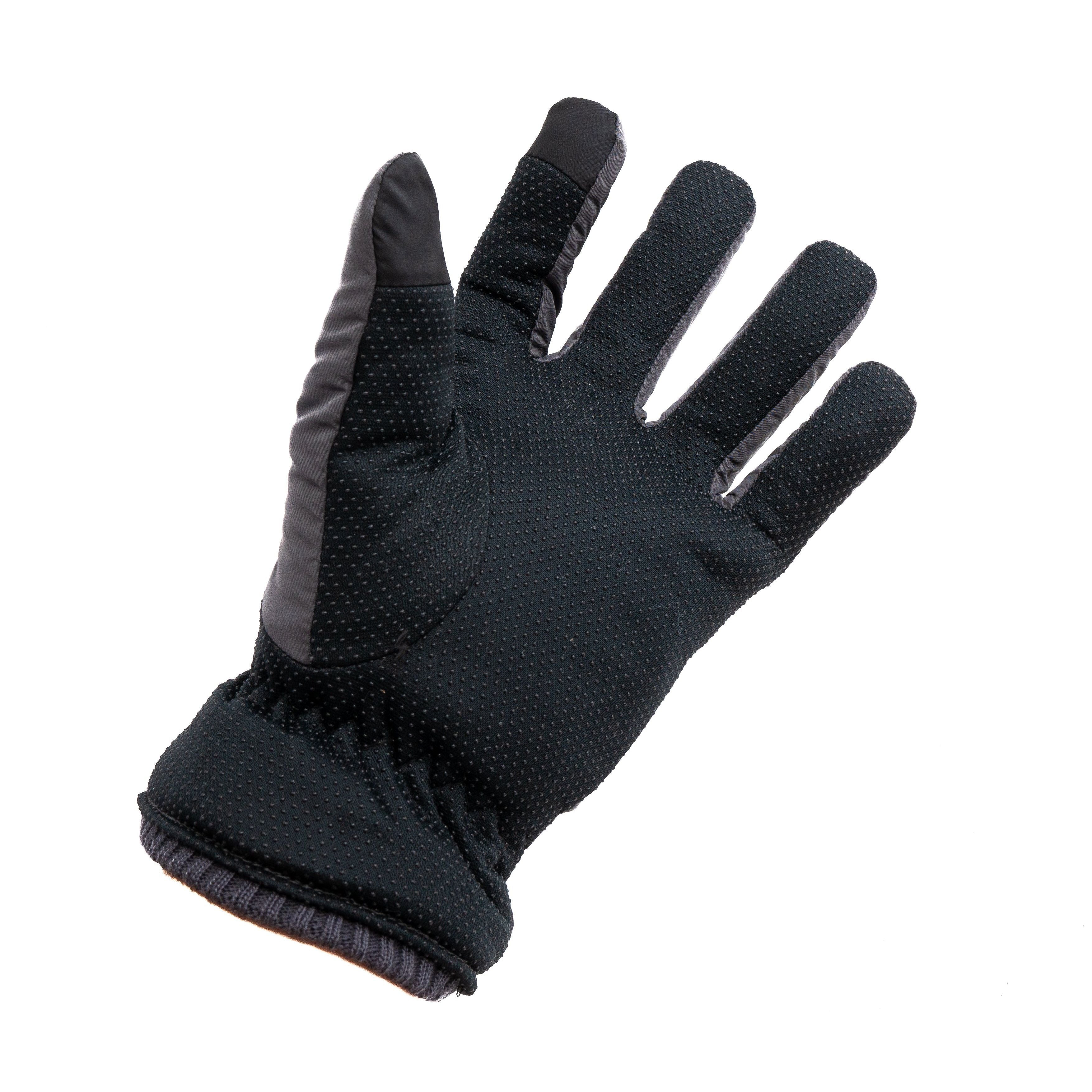 SYSTEM-S Antirutsch Handschuhe Touchscreen Kompatibel Aus Polyester Dunkelgrau Für Outdoor Einsatz