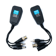 Systemhaus Zakaria 2x CCTV Kabel Adapter Set RJ45 Buchse Zu BNC RCA DC Strom Schwarz