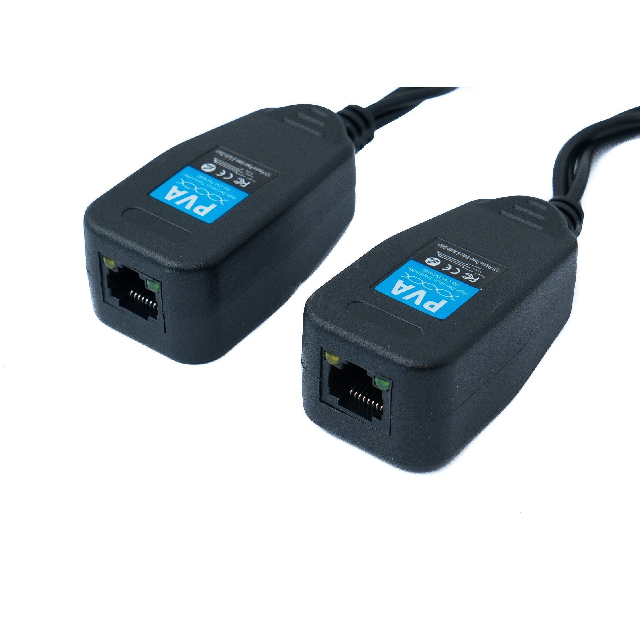 Systemhaus Zakaria 2x CCTV Kabel Adapter Set RJ45 Buchse Zu BNC RCA DC Strom Schwarz