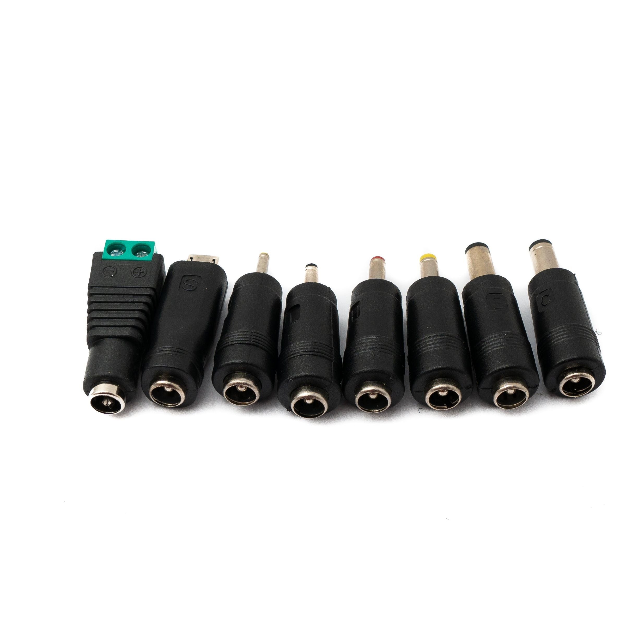System-S DC Adapter 8er Set – Vielfache DC 20V Steckverbinder Für 5,5 x 2,1 mm Anschlüsse