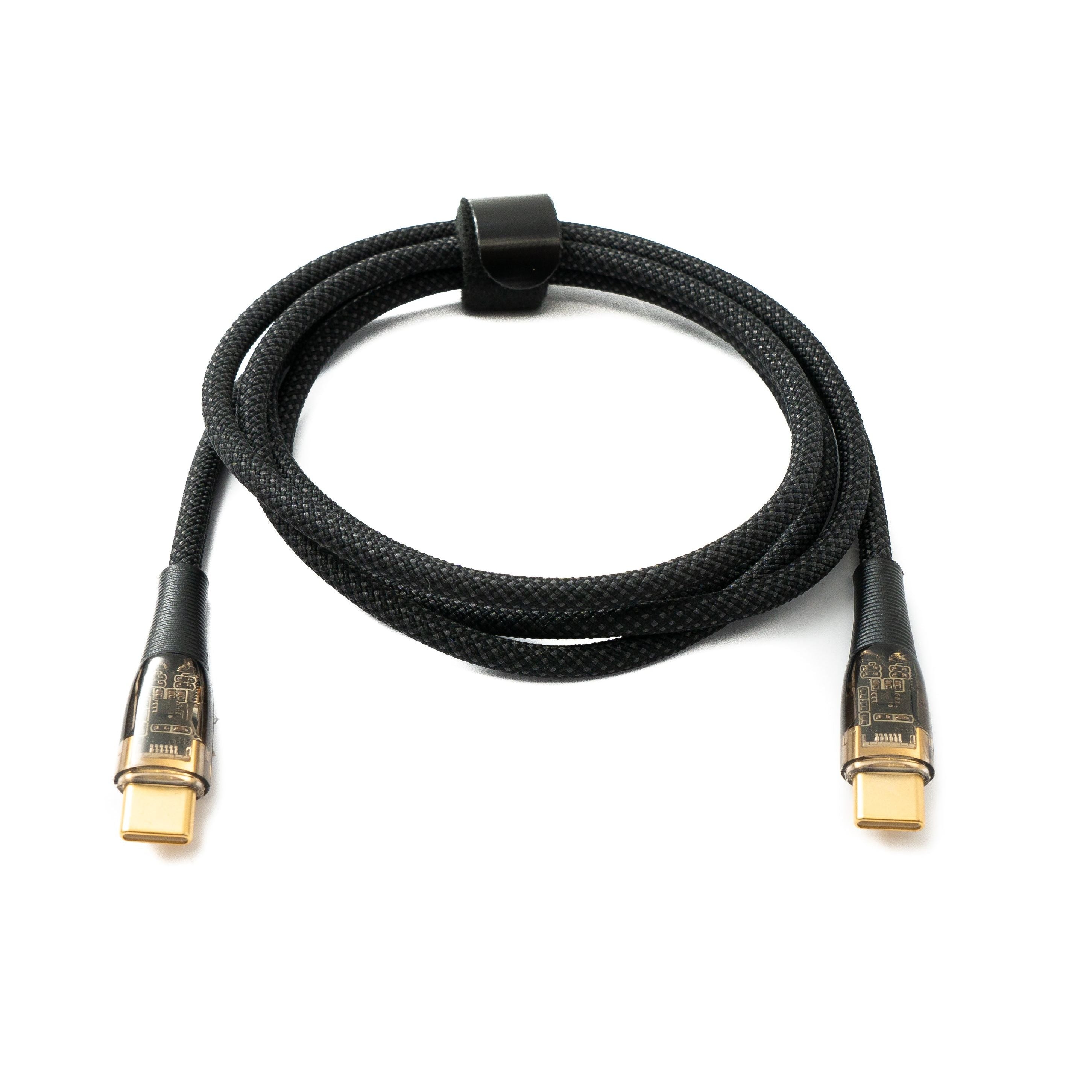 SYSTEM-S USB 3.1 Gen 2 Typ C Kabel 120 cm Stecker zu Stecker 10 Gbit/s 100W Schwarz