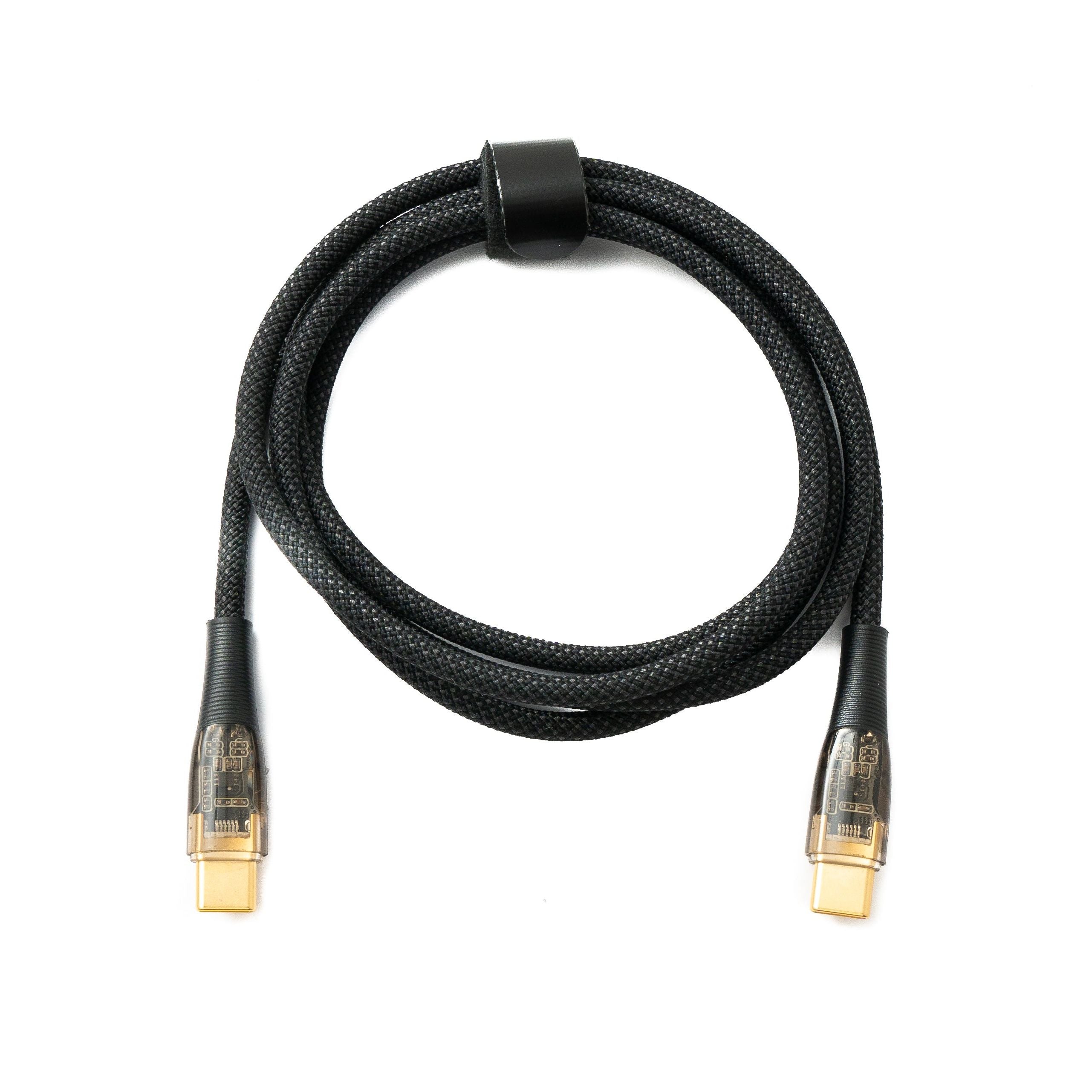 SYSTEM-S USB 3.1 Gen 2 Typ C Kabel 120 cm Stecker zu Stecker 10 Gbit/s 100W Schwarz
