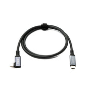 SYSTEM-S USB4 USB 100 cm Kabel Typ C Stecker zu Stecker Winkel 40 Gbit/s 240 W USB 4.0 Kabel