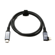 SYSTEM-S USB4 80 cm Kabel Typ C Stecker zu Stecker Winkel 40 Gbit/s 240 W USB 4.0 Kabel