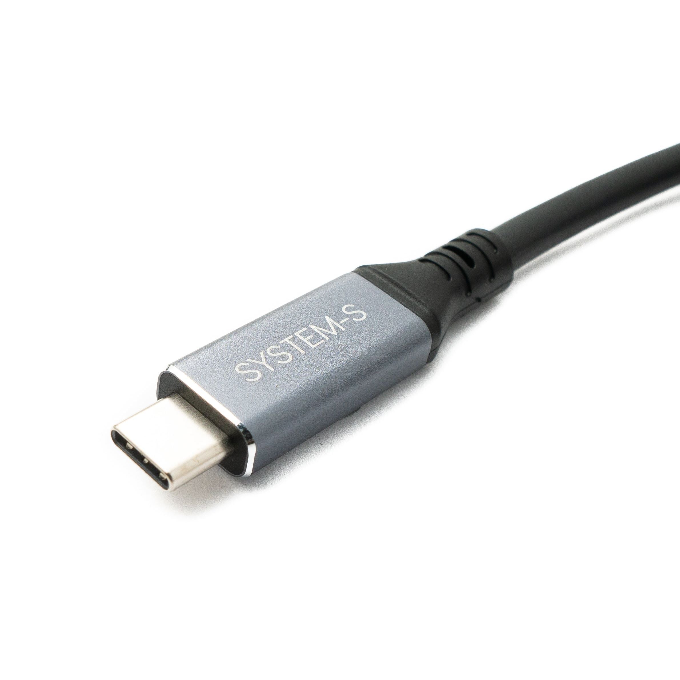 SYSTEM-S USB4 USB 120 cm Kabel Typ C Stecker zu Stecker Winkel 40 Gbit/s 240 W USB 4.0 Kabel