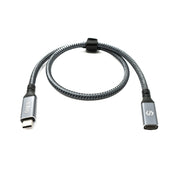SYSTEM-S USB4 USB 50 cm Kabel Typ C Stecker zu Buchse geflochten 40 Gbit/s 240 W USB 4.0 Kabel