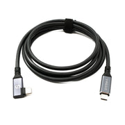 SYSTEM-S USB4 USB 150 cm Kabel Typ C Stecker zu Stecker Winkel 40 Gbit/s 240 W USB 4.0 Kabel