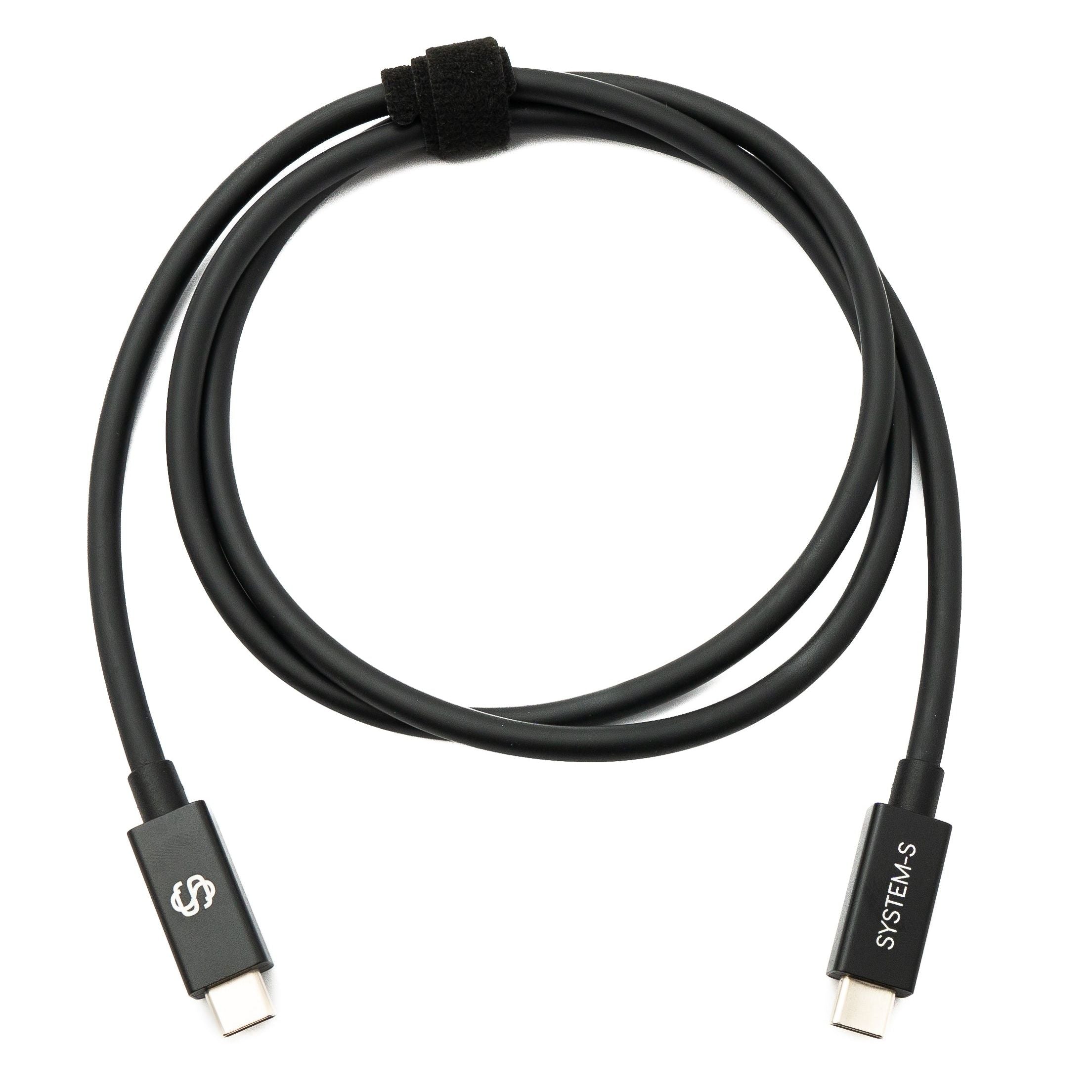 SYSTEM-S USB Thunderbolt 4 100 cm Kabel Typ C Stecker zu Stecker 40 Gbit/s 240 W Kabel Adapter