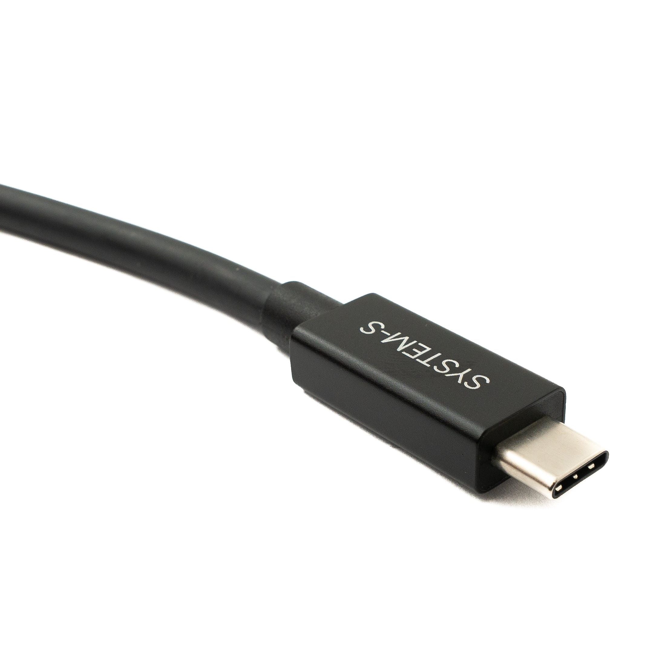 SYSTEM-S USB Thunderbolt 4 100 cm Kabel Typ C Stecker zu Stecker 40 Gbit/s 240 W Kabel Adapter