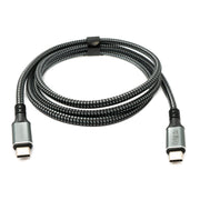 USB4 Kabel Typ C zu Typ C Geflochten 120 cm 40 Gbit/s 240 W Grau Abwärtskompatibel