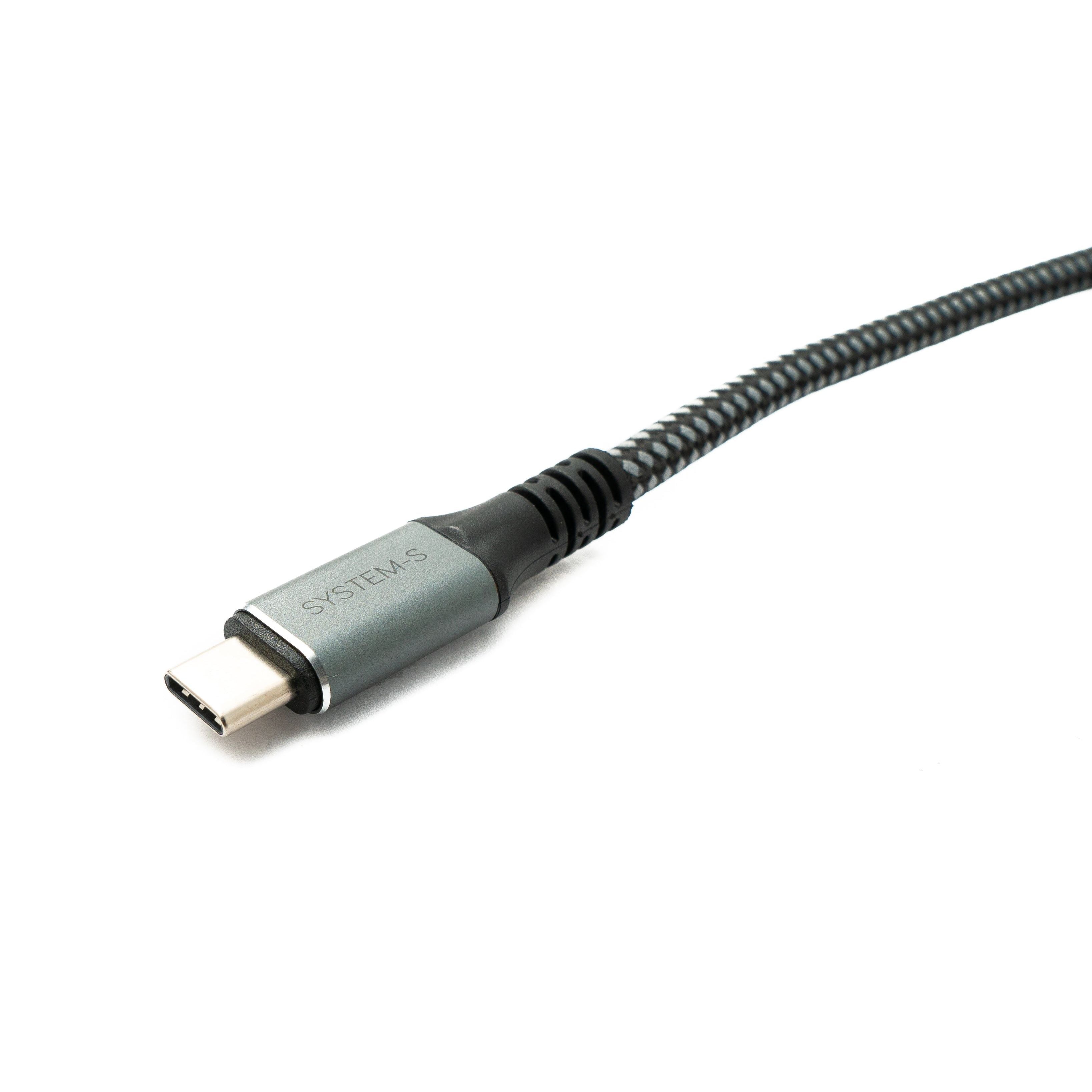 USB4 Kabel Typ C zu Typ C Geflochten 120 cm 40 Gbit/s 240 W Grau Abwärtskompatibel