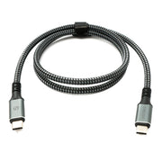 SYSTEM-S USB4 USB 80 cm Kabel Typ C Stecker zu Stecker geflochten 40 Gbit/s 240 W USB 4.0 Kabel