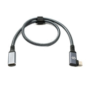 USB4 USB C Kabel Geflochten Winkelstecker Zu Buchse 40 Gbit Sekunde 240 W 40 cm Grau