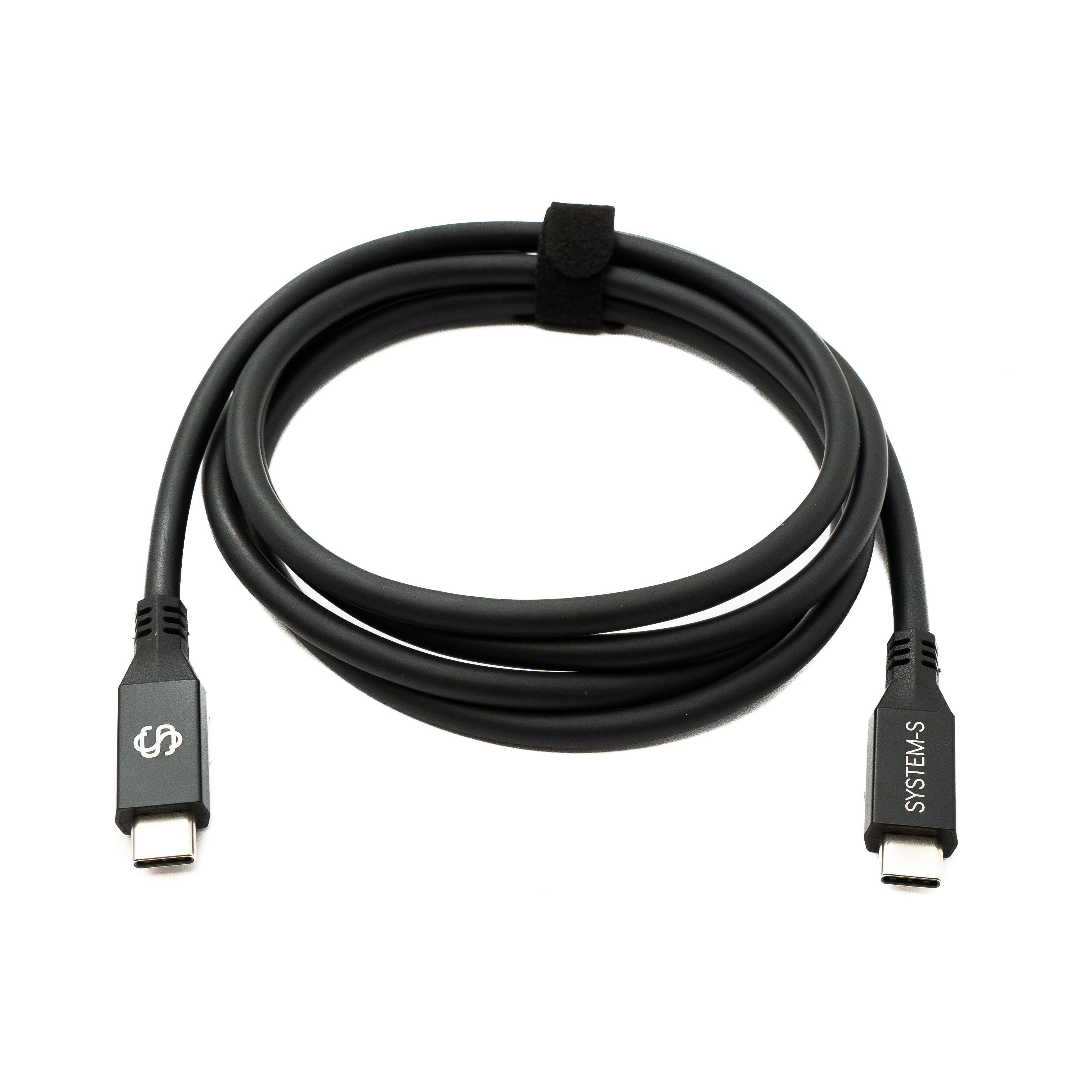 SYSTEM-S USB4 USB 150 cm Kabel Typ C Stecker zu Stecker 40 Gbit/s 240 W USB 4.0 Kabel