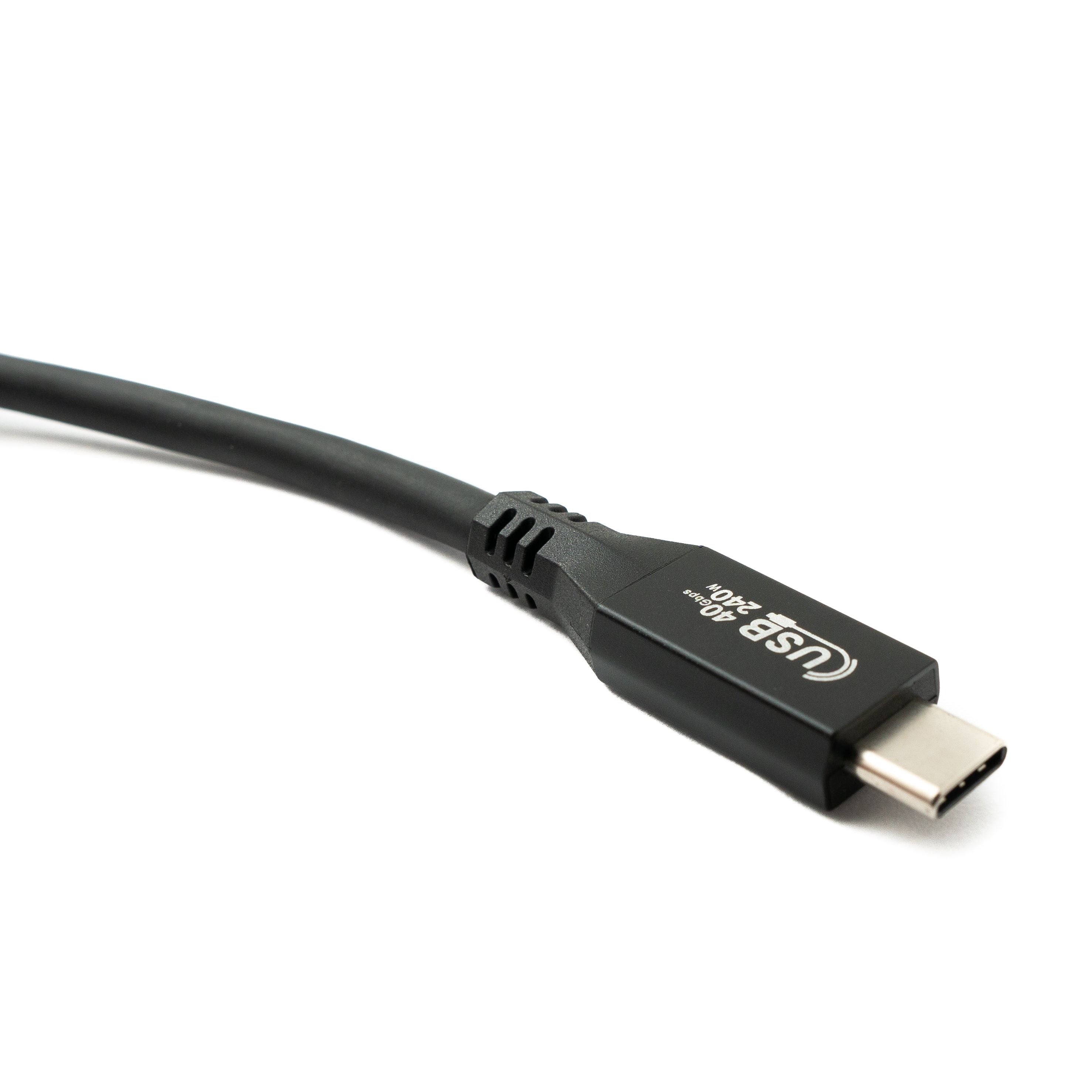 SYSTEM-S USB4 USB 50 cm Kabel Typ C Stecker zu Stecker 40 Gbit/s 240 W USB 4.0 Kabel