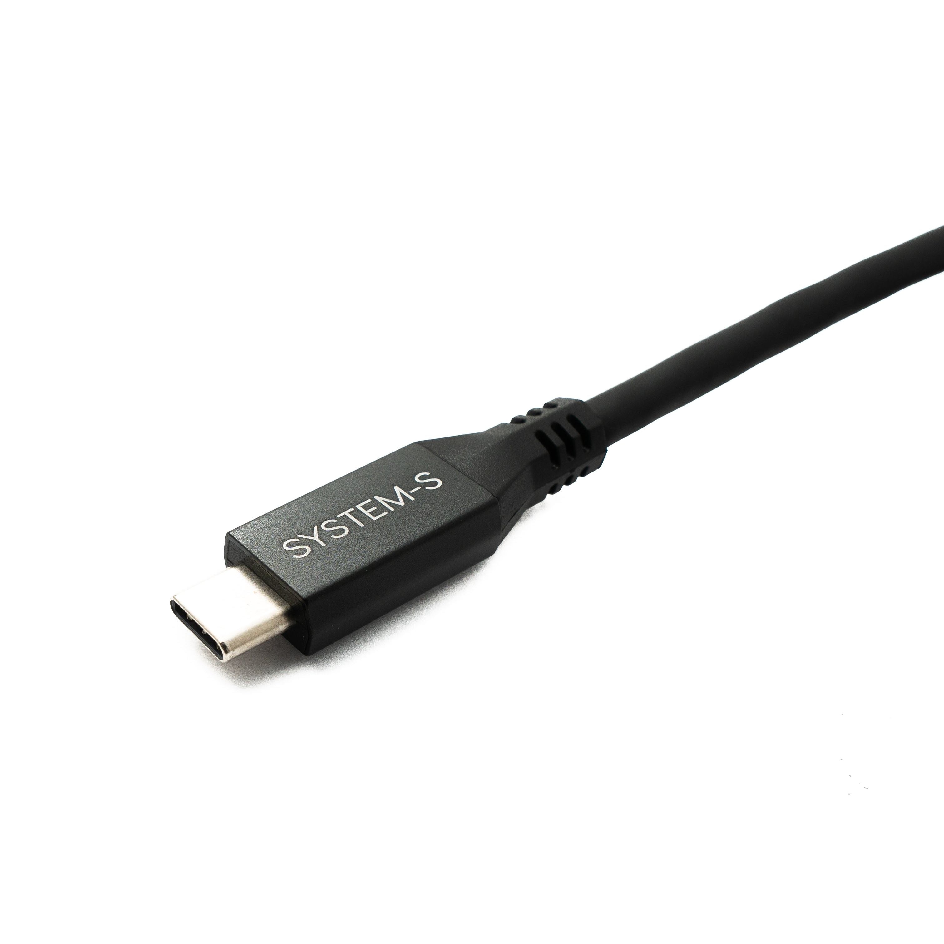 SYSTEM-S USB4 USB 50 cm Kabel Typ C Stecker zu Stecker 40 Gbit/s 240 W USB 4.0 Kabel