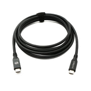 SYSTEM-S USB4 USB 250 cm Kabel Typ C Stecker zu Stecker 40 Gbit/s 240 W USB 4.0 Kabel