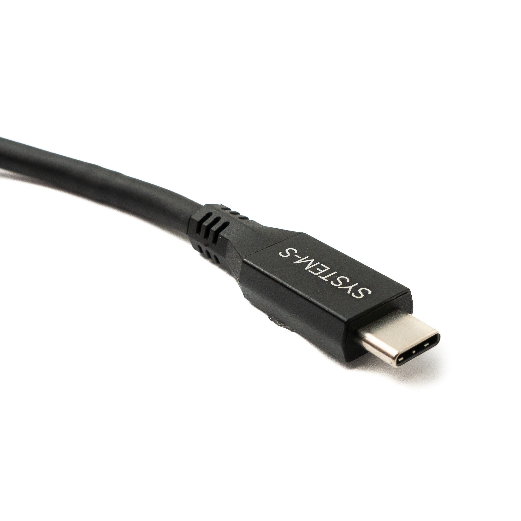 SYSTEM-S USB4 USB 250 cm Kabel Typ C Stecker zu Stecker 40 Gbit/s 240 W USB 4.0 Kabel